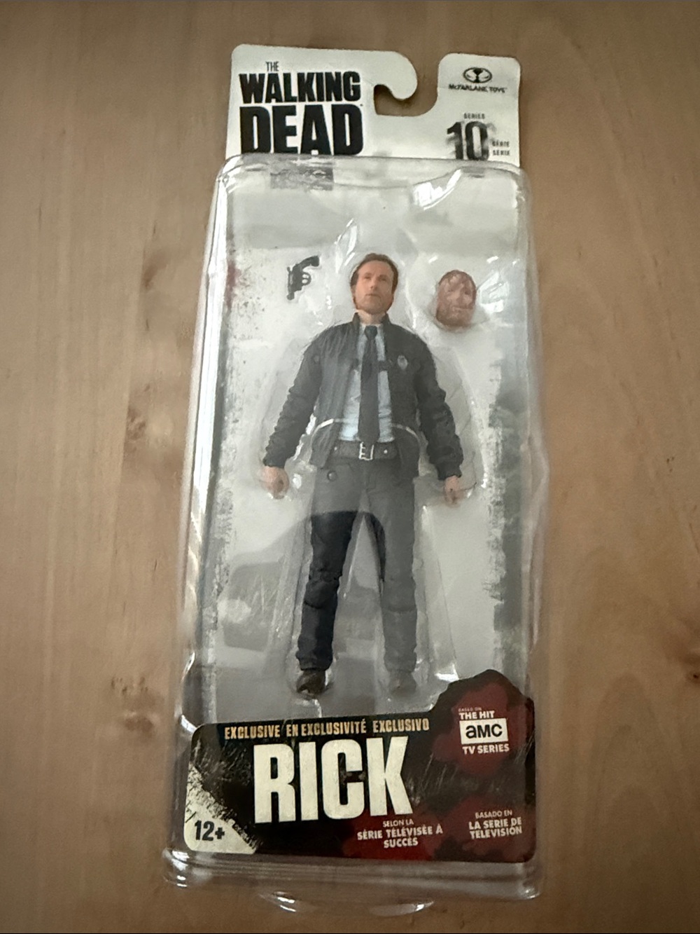 The Walking Dead Rick Action Figure - Black/Grey Police Outfit